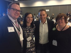 Three-fourths of Team ND with Jason Kander, former Missouri secretary of state and 2016 Senate candidate.