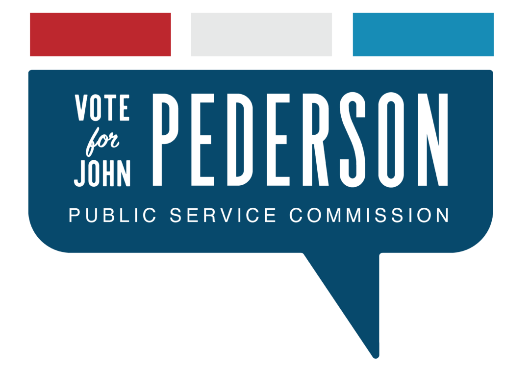 johnpedersonlogo Vote for Public Service Commission campaign graphic